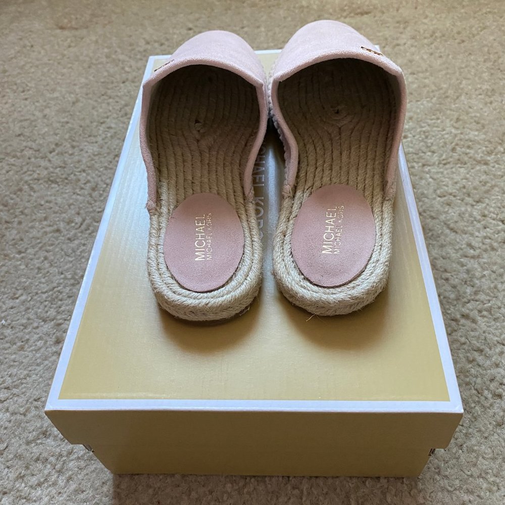 NWT Michael Kors Hastings Pink Suede Slide - Picture 3 of 12